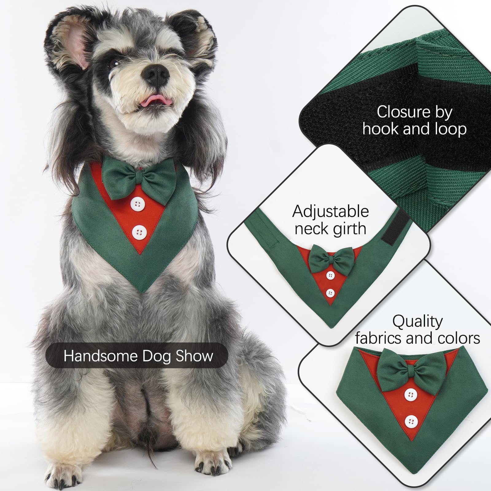 FUAMEY esmoquin perro usos festivos, ideal para Navidad, cumpleaños y cosplay.