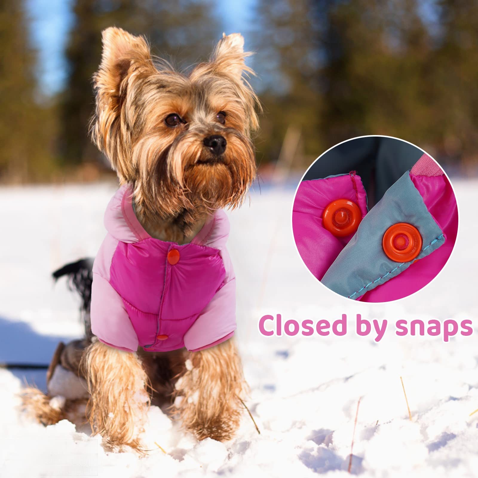 FUAMEY Puppy Puffer Jacket recommends chest measurement for best fit