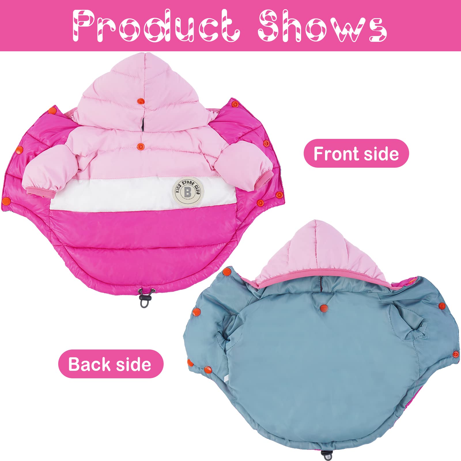 FUAMEY Puppy Puffer Jacket outer layer keeps rain and wind at bay during walks