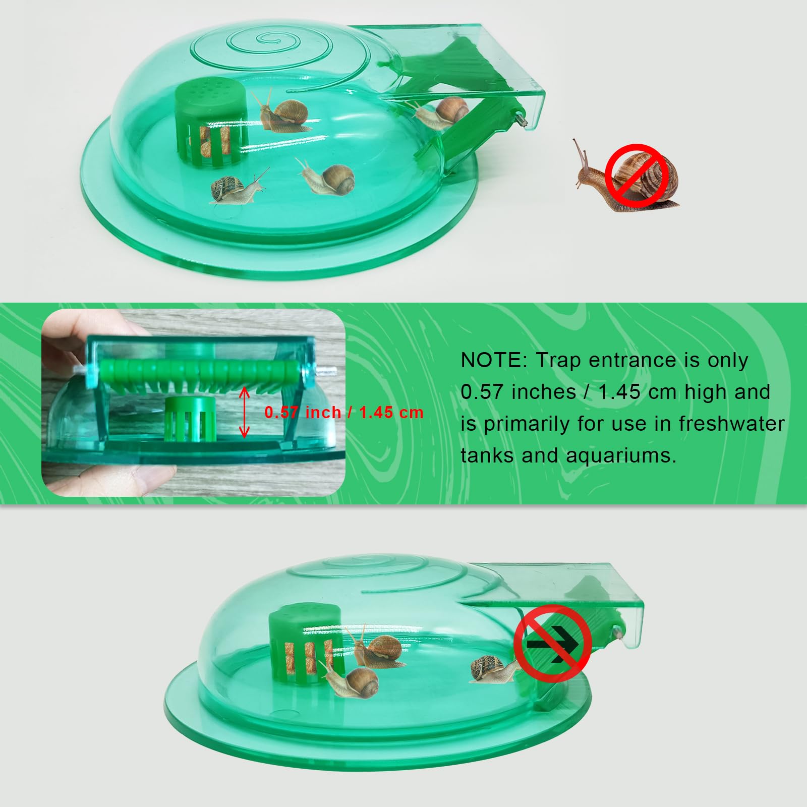 FUATY aquarium snail trap made of transparent material blends with freshwater tanks