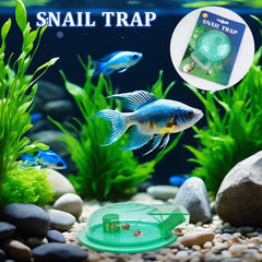 FUATY snail-trap bait chamber showing targeted snail attractant for efficient removal