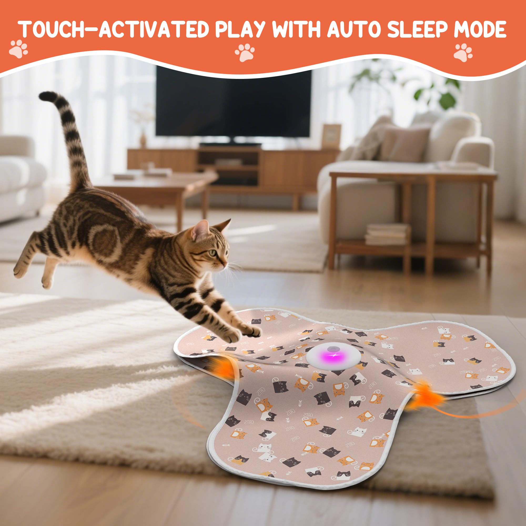 FUGODIWI durable-fabric cat toy emphasizes scratch-resistant surface for daily play