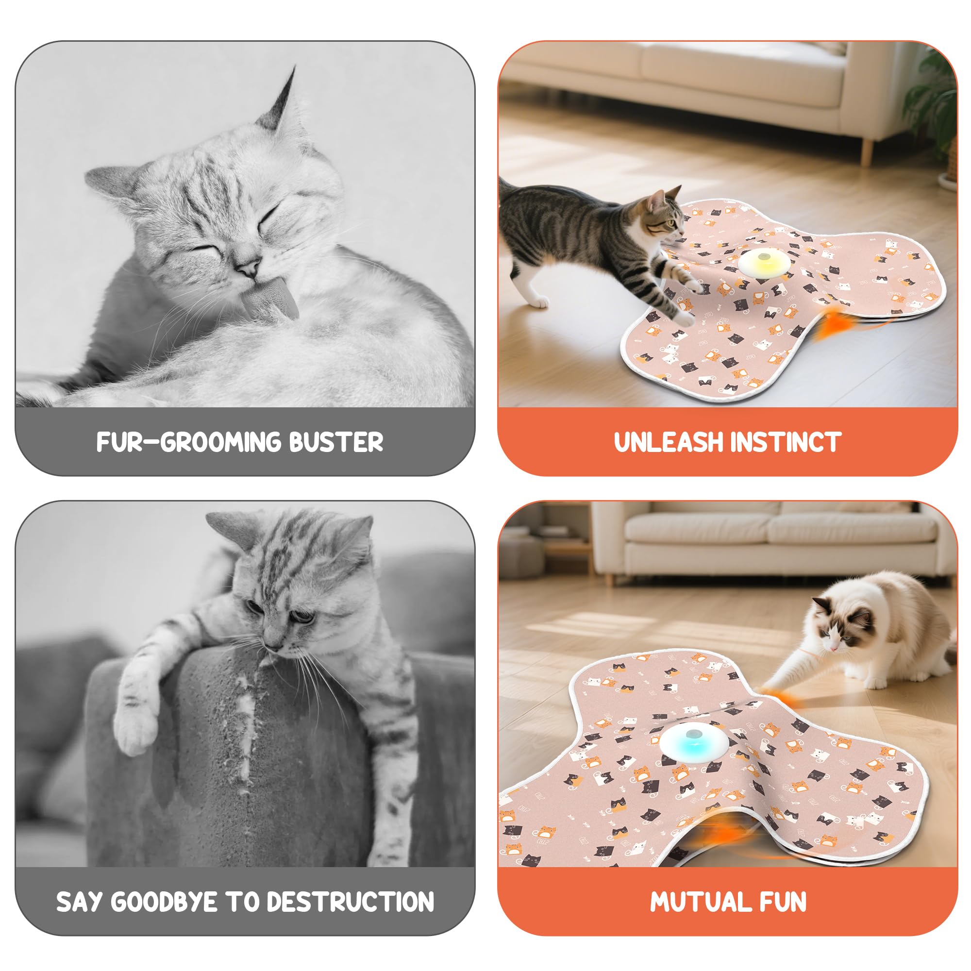 FUGODIWI cat toy pink random-activation play captures spontaneous fun when alone