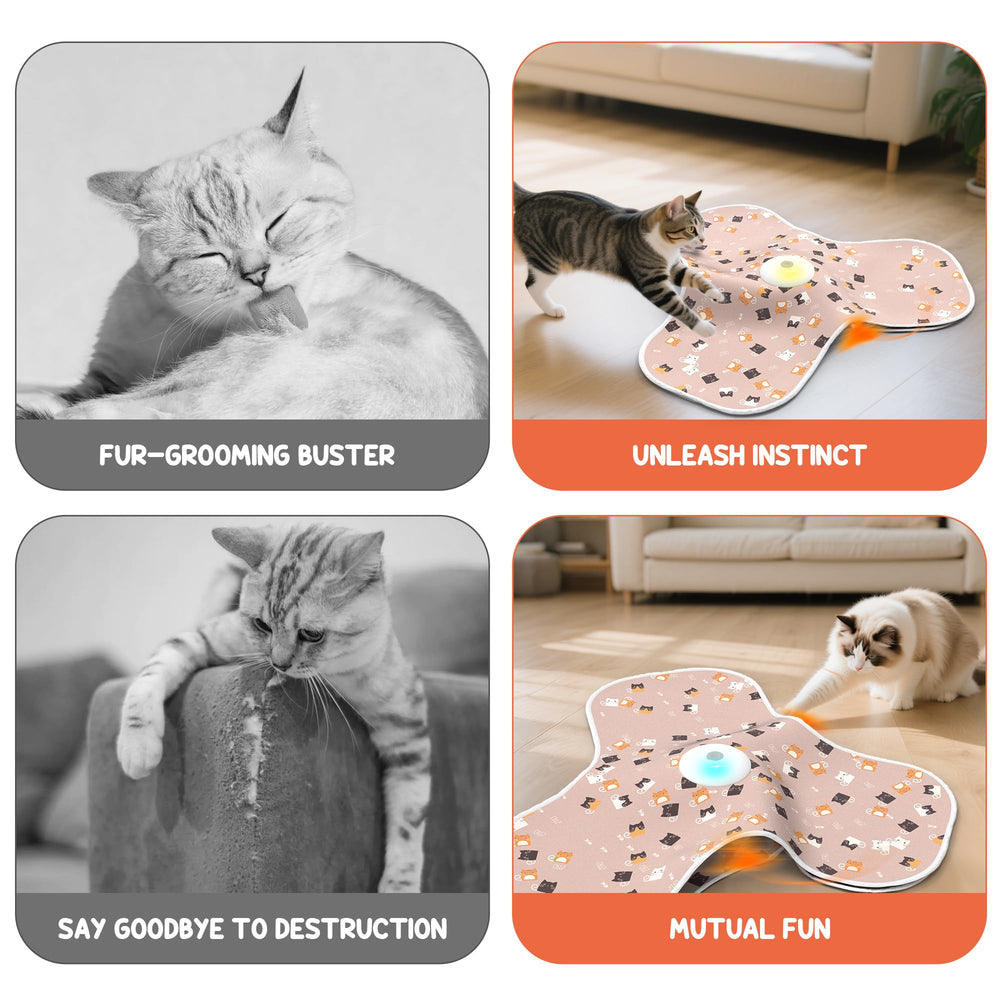 FUGODIWI cat toy pink random-activation play captures spontaneous fun when alone