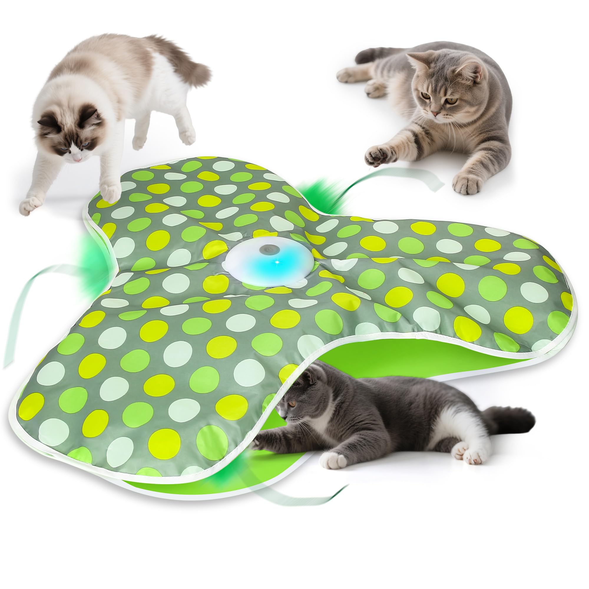 FUGODIWI interactive cat toy with feather tail—engaging prey-like motion for indoor cats