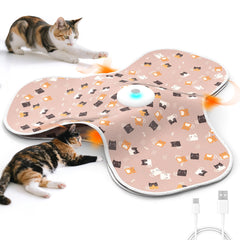 FUGODIWI interactive cat toy pink front view shows hidden spaces for hunting play