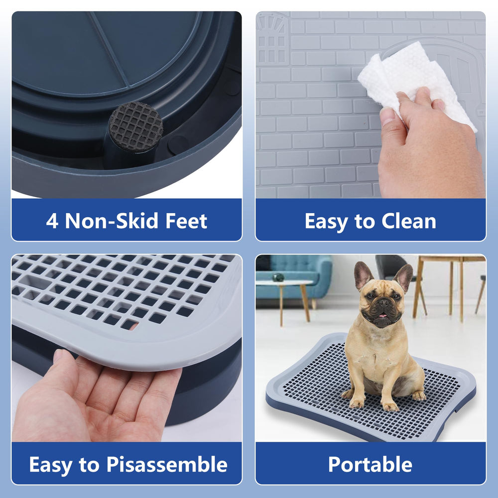 FUGODIWI pee pad holder non-slip feet prevent slides and floor damage.
