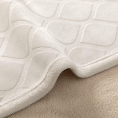 Fuguitex reversible blanket side with plush texture for extra warmth.