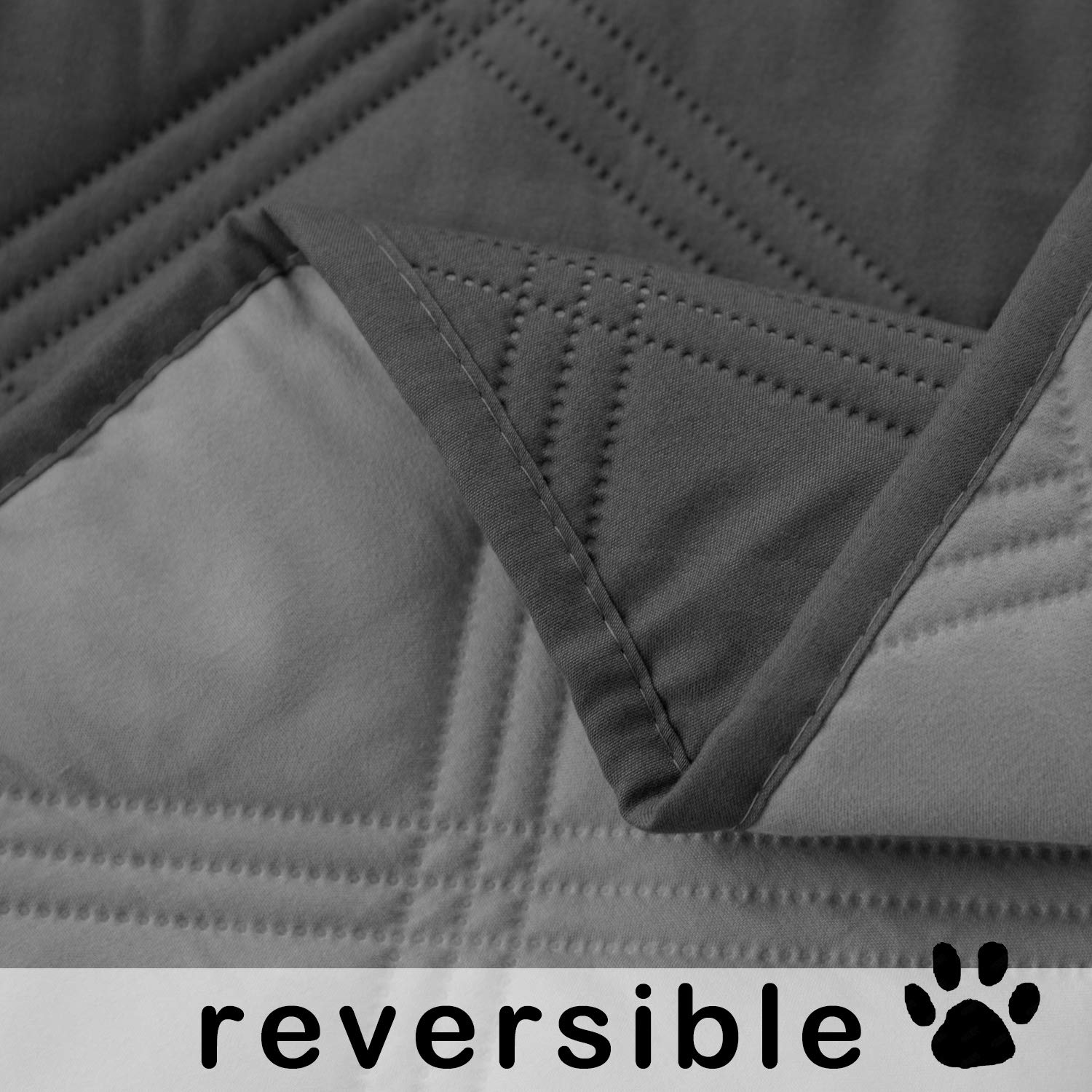 Durable stitching detail on Fuguitex blanket for long-lasting wear.