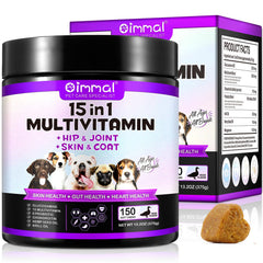 FUKEVY 15in1 soft chews bottle showing joint support and easy dosing.