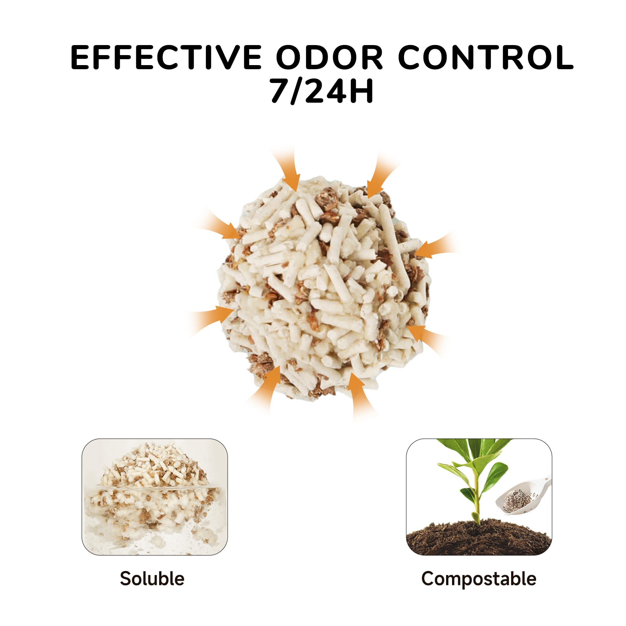 FUKUMARU apple wood odor-control pellets visible for freshness