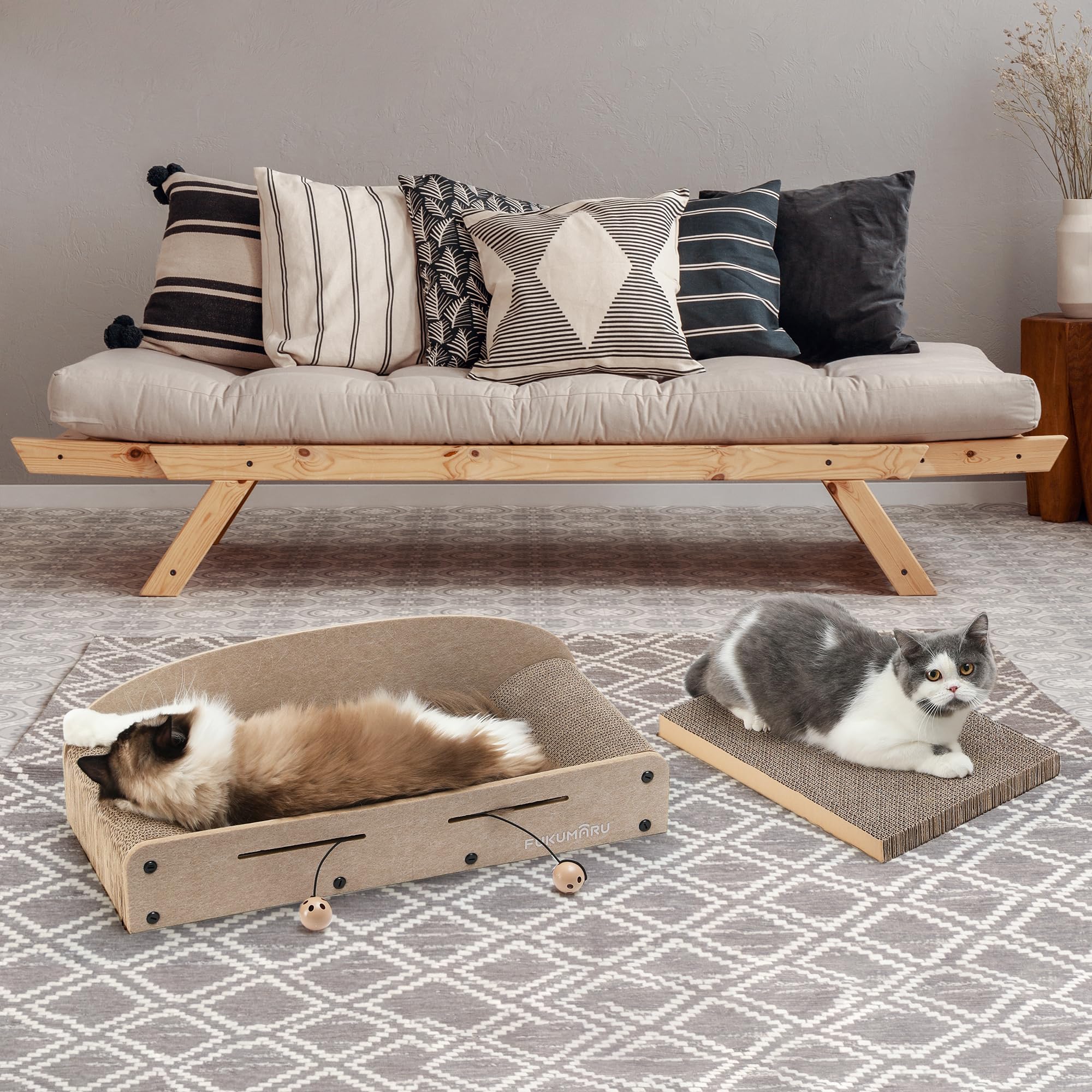 FUKUMARU large 26 inch lounge bed provides safe space for naps and play