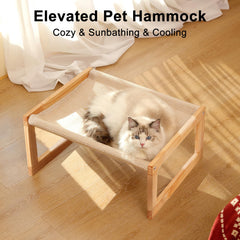 FUKUMARU cat bed elevated 21-inch perch for curious cats to survey surroundings.