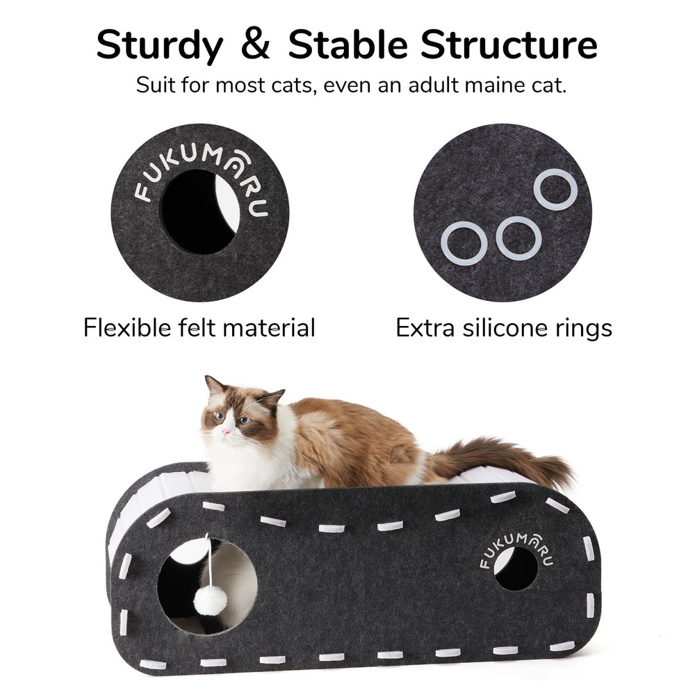 FUKUMARU cat bed scratch-resistant material emphasizes durability against playful claws