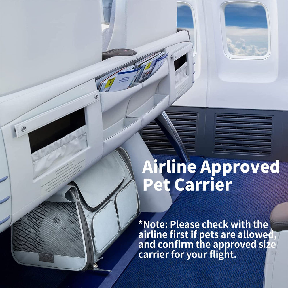FUKUMARU cat carrier with 4 mesh windows for ventilation and visibility.