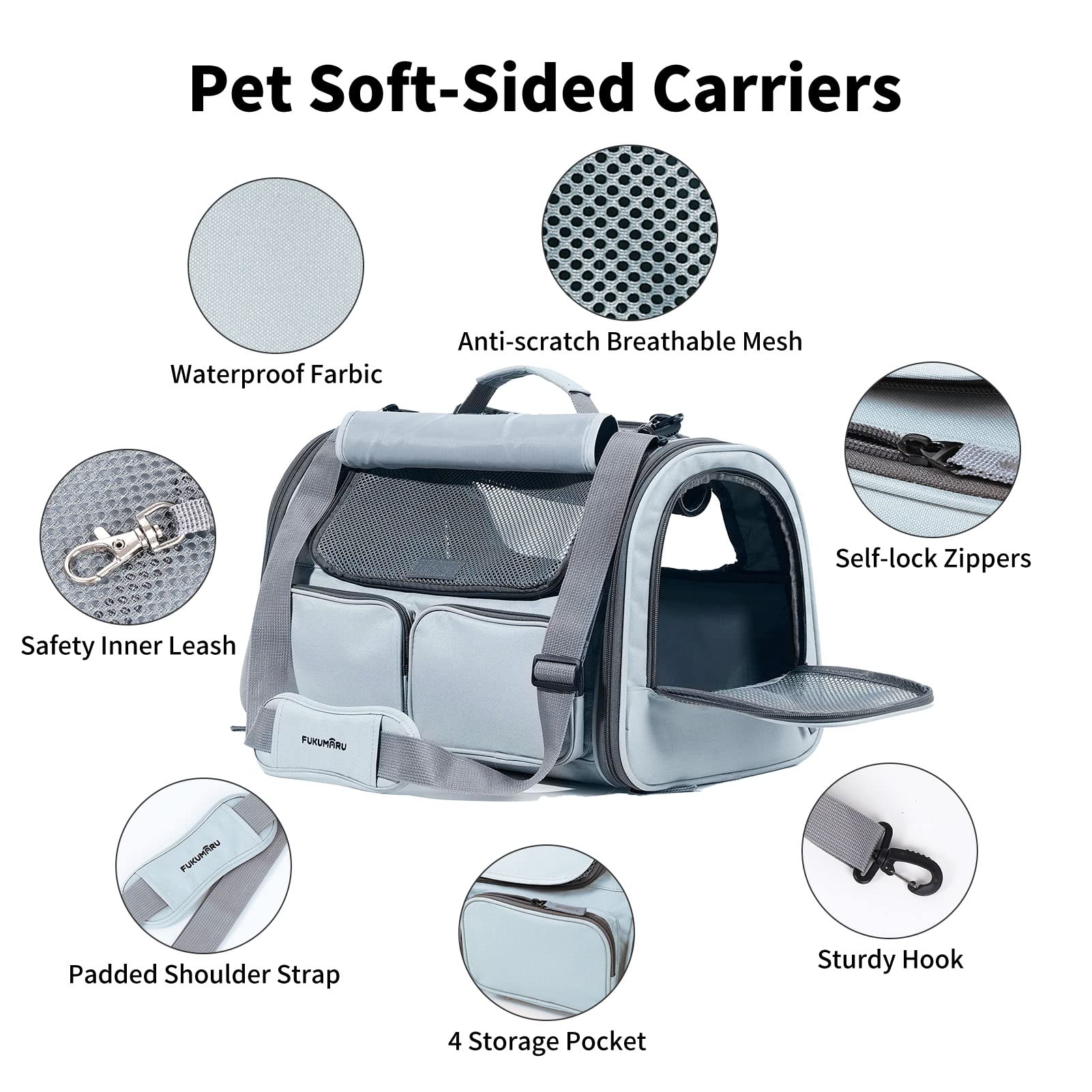 FUKUMARU cat carrier airline-approved design ideal for in-cabin travel.