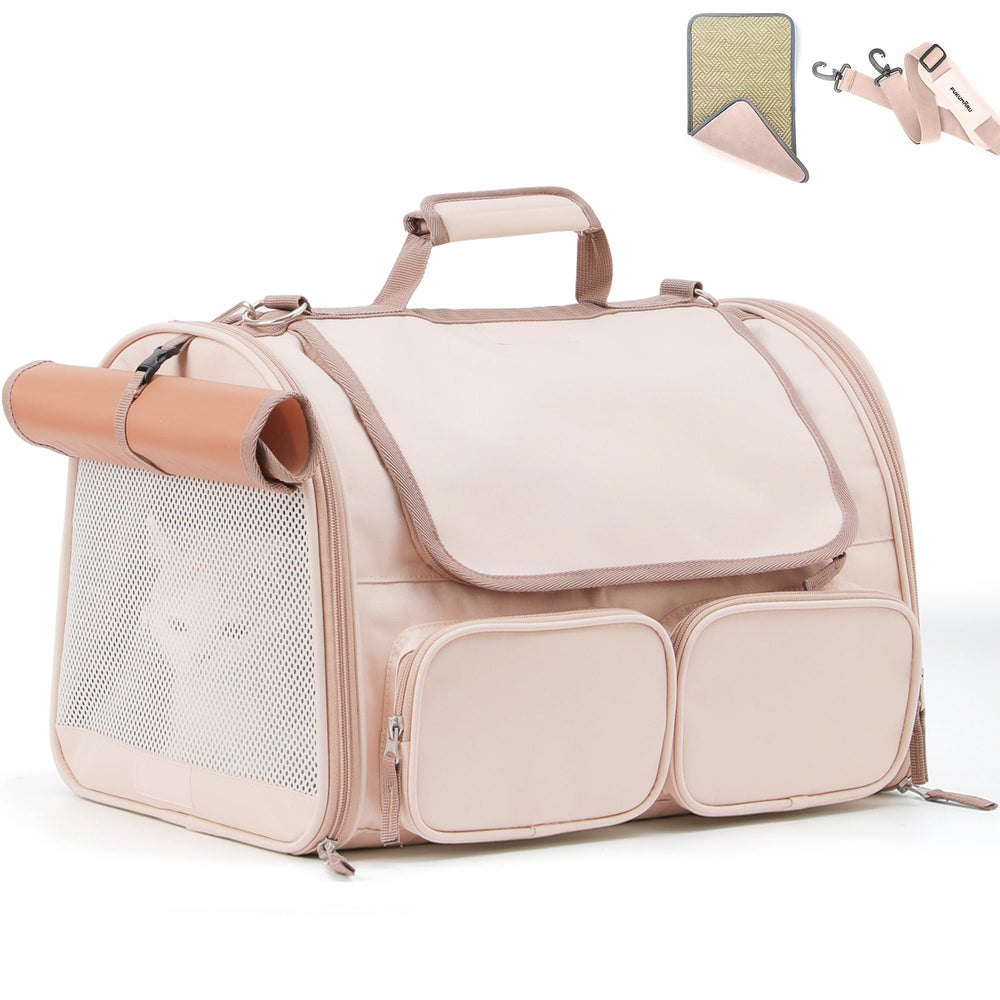 FUKUMARU cat carrier main view highlights roomy interior for small pets