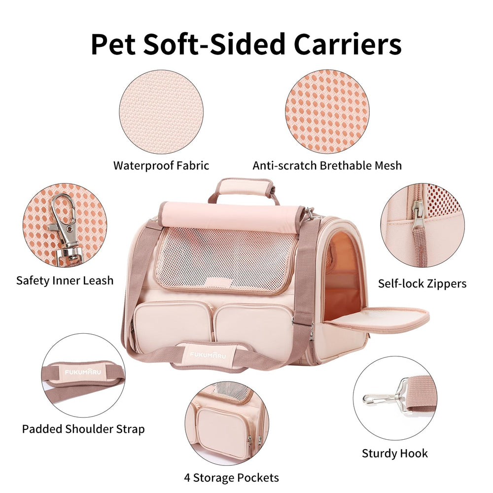 FUKUMARU cat carrier privacy mesh offers ventilation with pet privacy