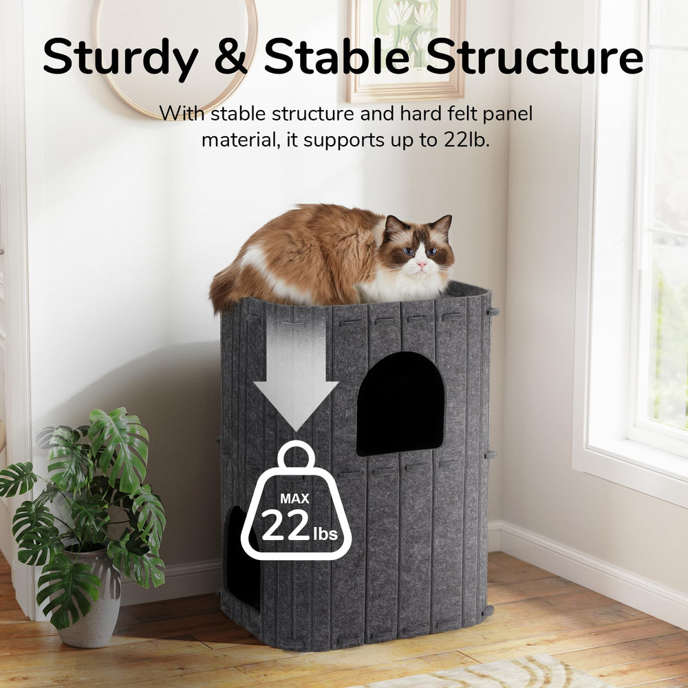 FUKUMARU cat house fold-flat storage for easy keeping.