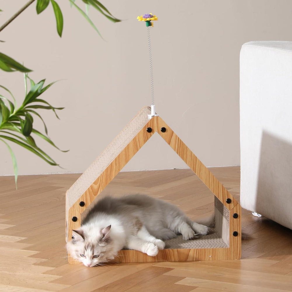FUKUMARU cat scratcher board uses durable recyclable cardboard