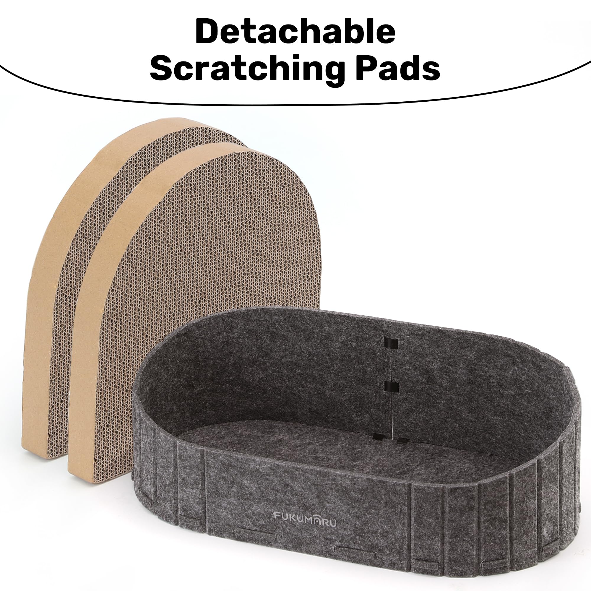 FUKUMARU-durable-scratching-pads withstand playful claws and frequent rotation.