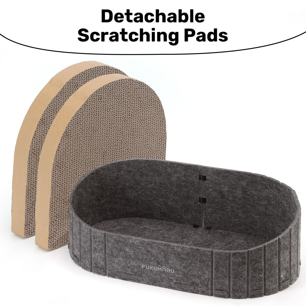 FUKUMARU-durable-scratching-pads withstand playful claws and frequent rotation.