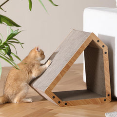 FUKUMARU cat scratcher house protects furniture while entertaining