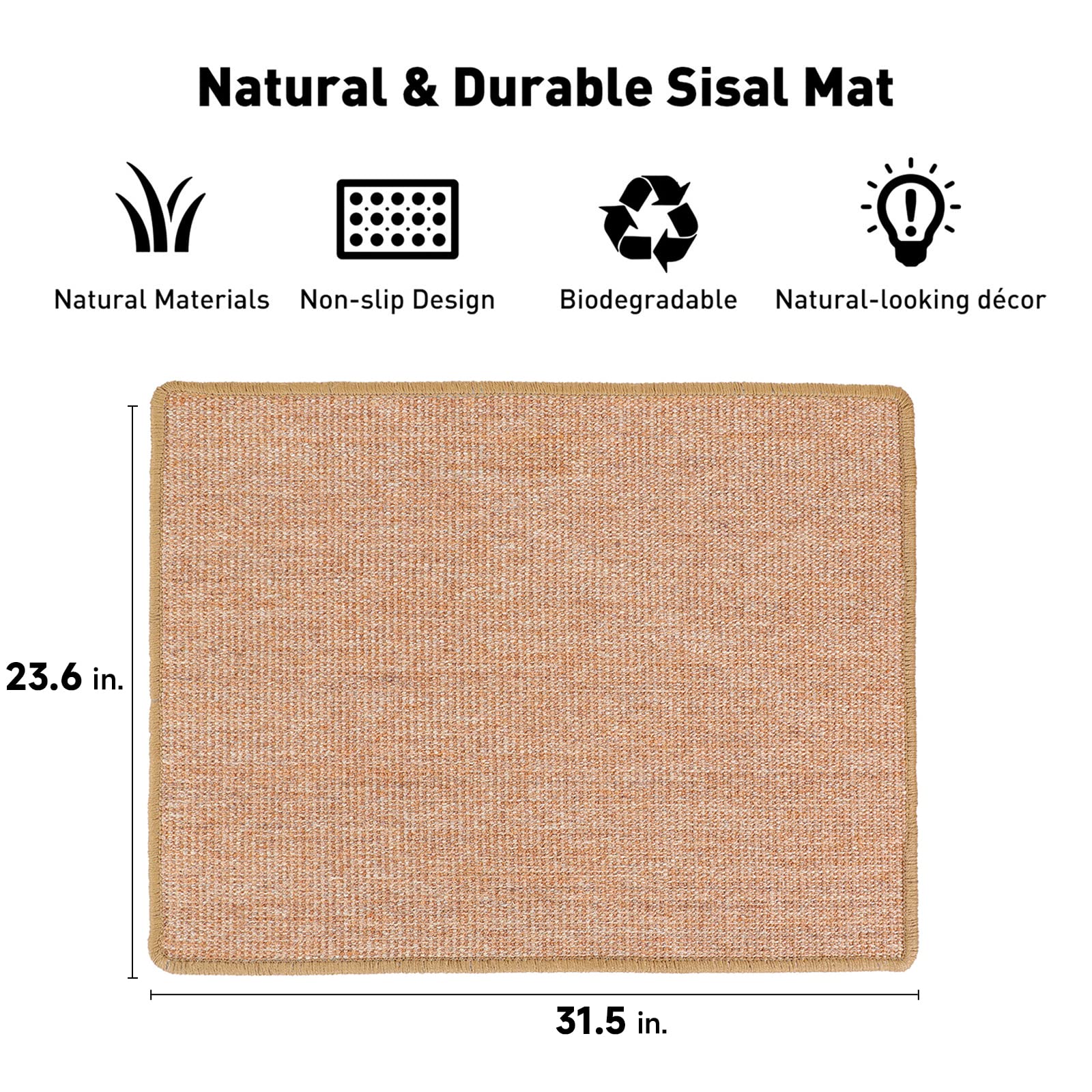 FUKUMARU cat scratcher mat rolled out to reveal its large surface area.