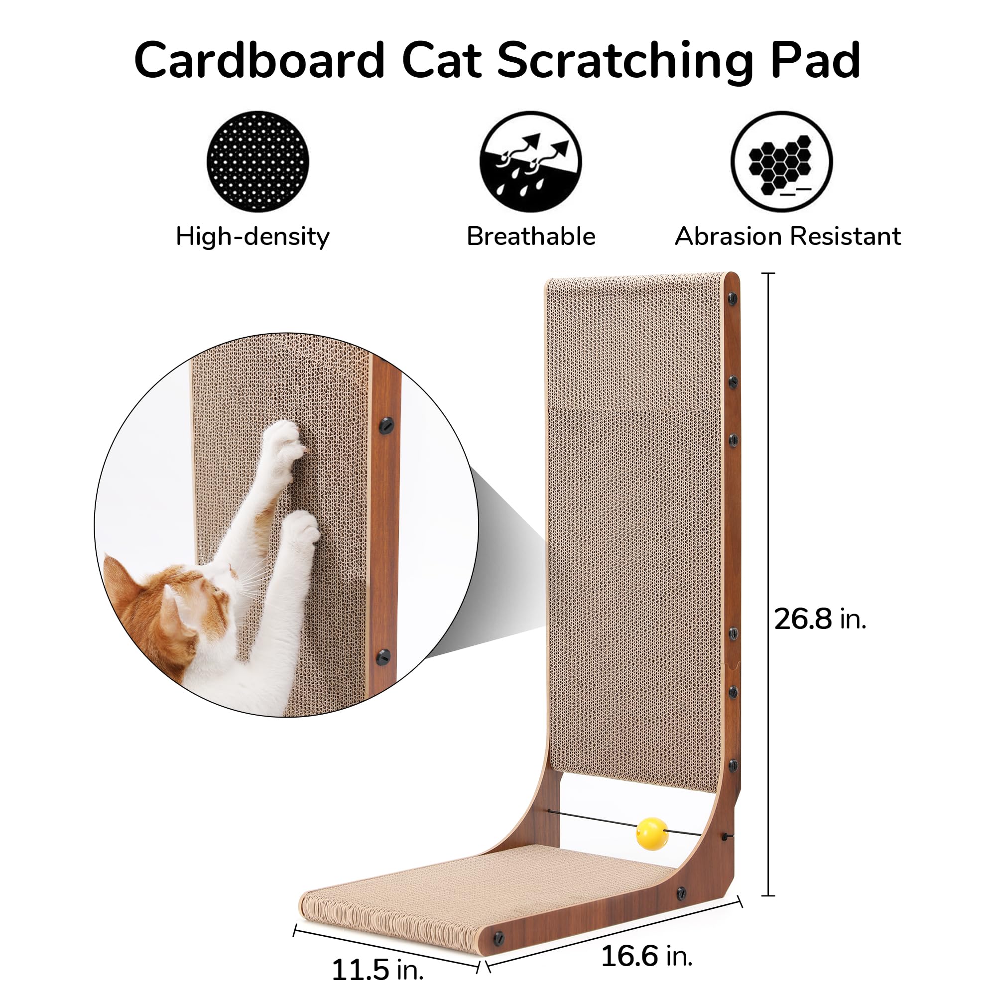 FUKUMARU scratcher protects furniture by channeling claws away from sofas