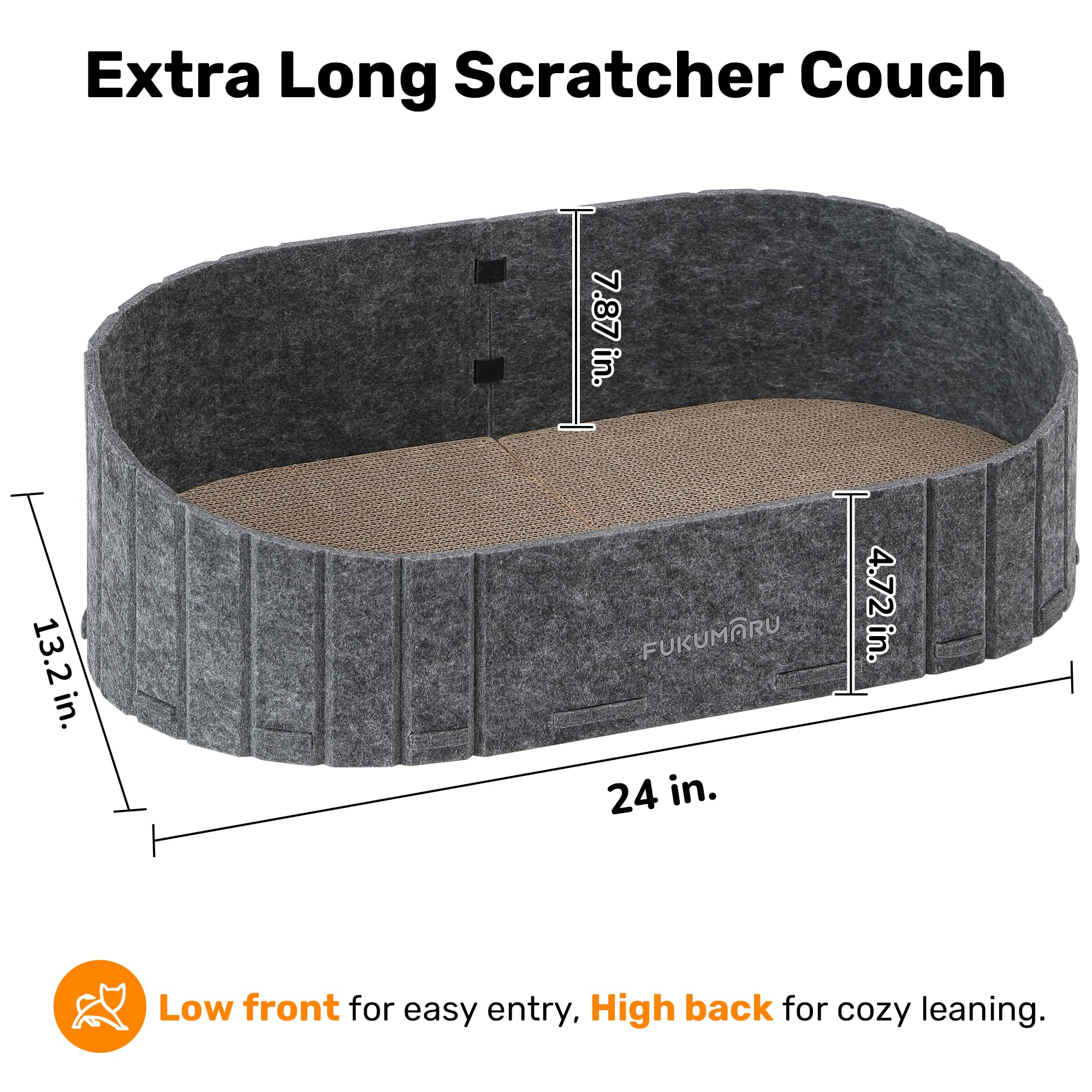 FUKUMARU-round-scratch-pad delivers versatile scratching and lounging in one compact piece.