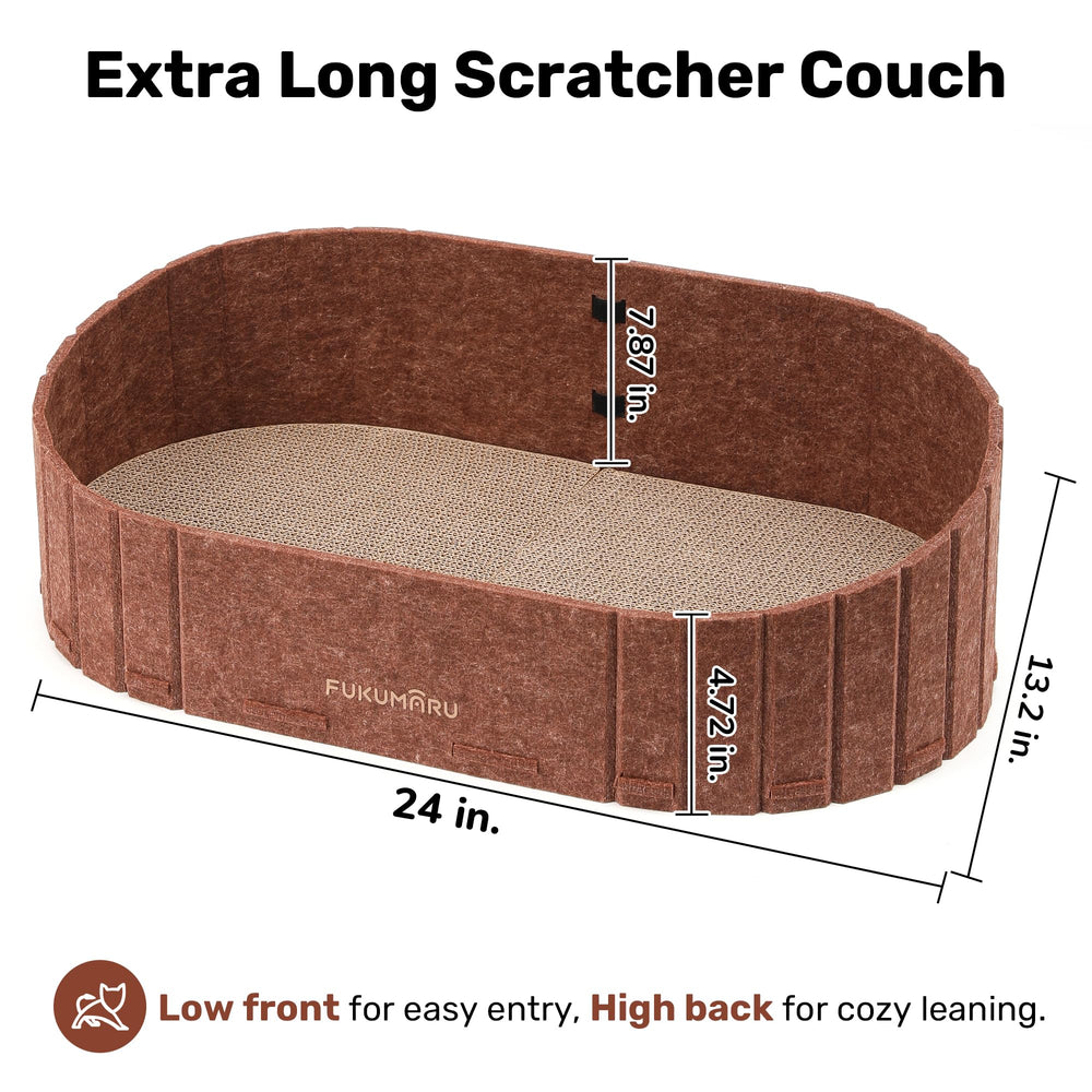 FUKUMARU warm natural felt enhances cozy lounging and paw comfort.