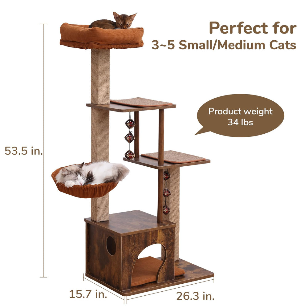 FUKUMARU cat-tree scratching-posts deliver satisfying traction and stress-relieving scratching.