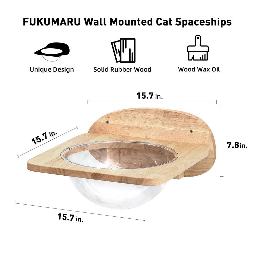 FUKUMARU cat wall pedals provide stable footholds for climbing and lounging.