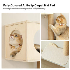 FUKUMARU cat wall shelves hideaway—private retreat for cats to rest quietly