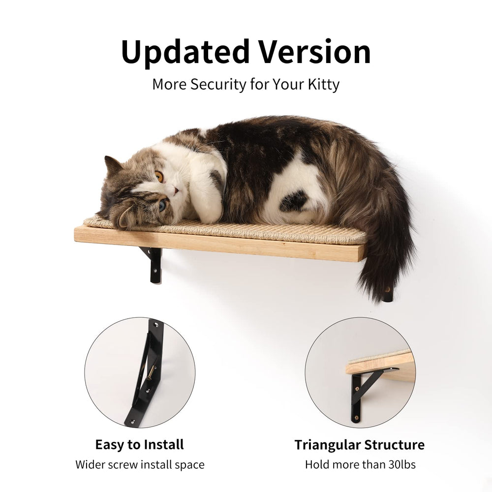 FUKUMARU cat wall shelves installation kit shows easy mounting for space-saving home.