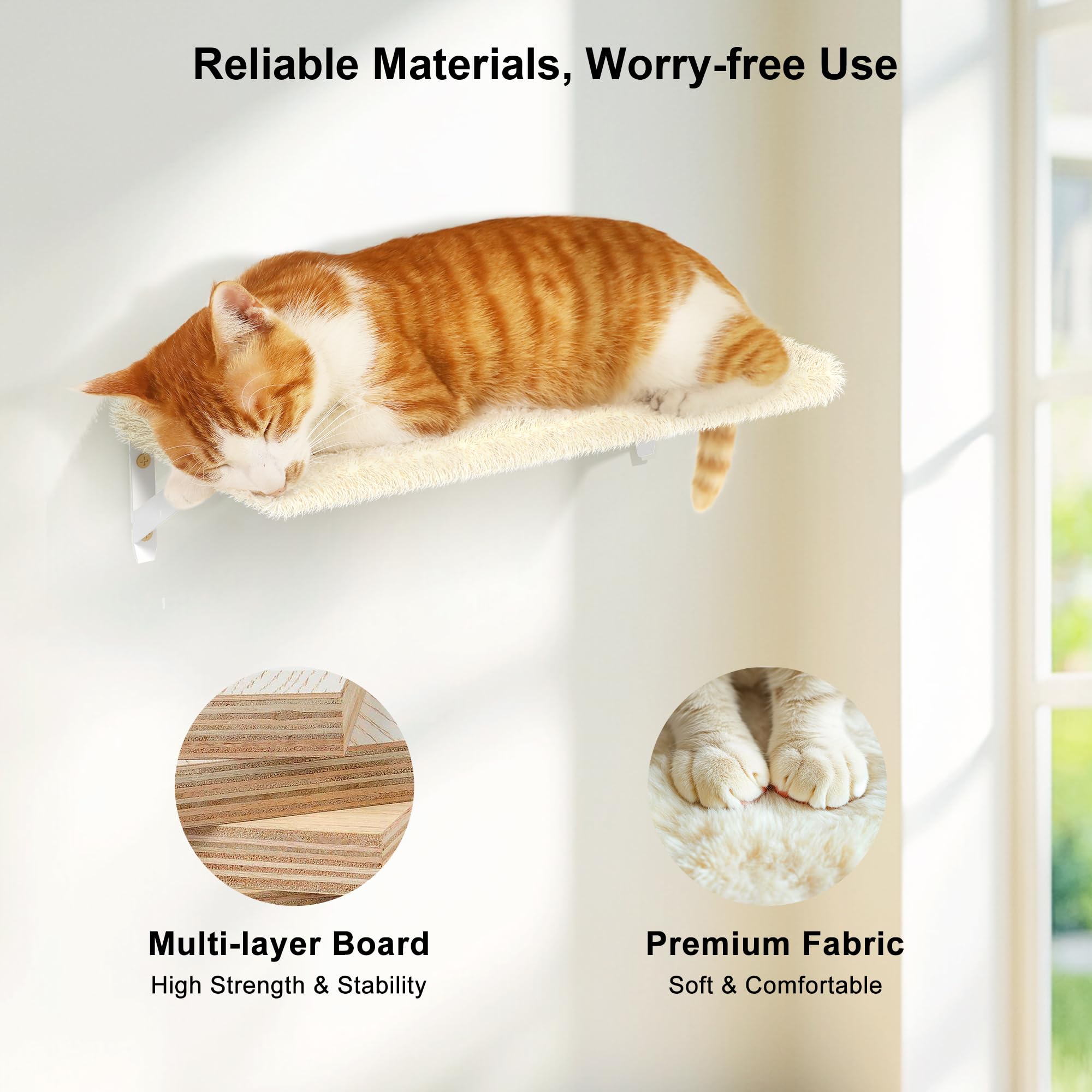 FUKUMARU Cat Wall Shelves beige decor blends with modern home interiors