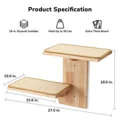 FUKUMARU natural sisal mat invites scratching and play on a sturdy surface.