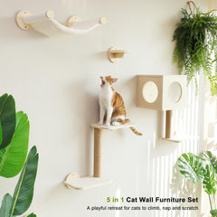 FUKUMARU cat wall shelves perch step—pleasing climb and lookout point for curious cats