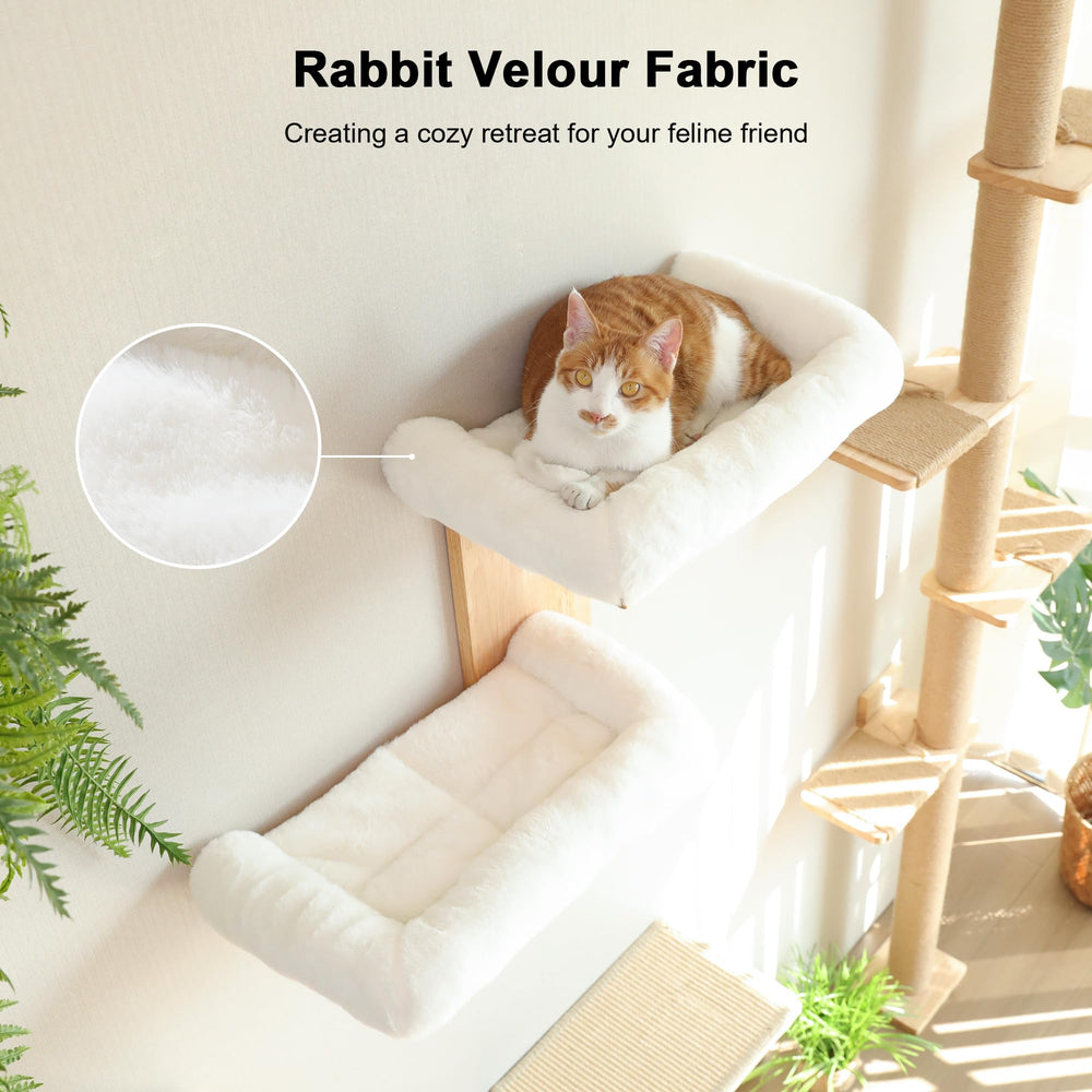 FUKUMARU cat wall shelves removable cushion for easy machine-wash care