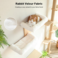 FUKUMARU cat wall shelves removable cushion for easy machine-wash care