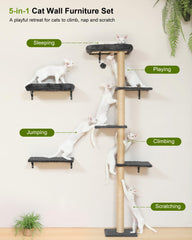 FUKUMARU cat wall shelves soft cushion perch for cozy naps
