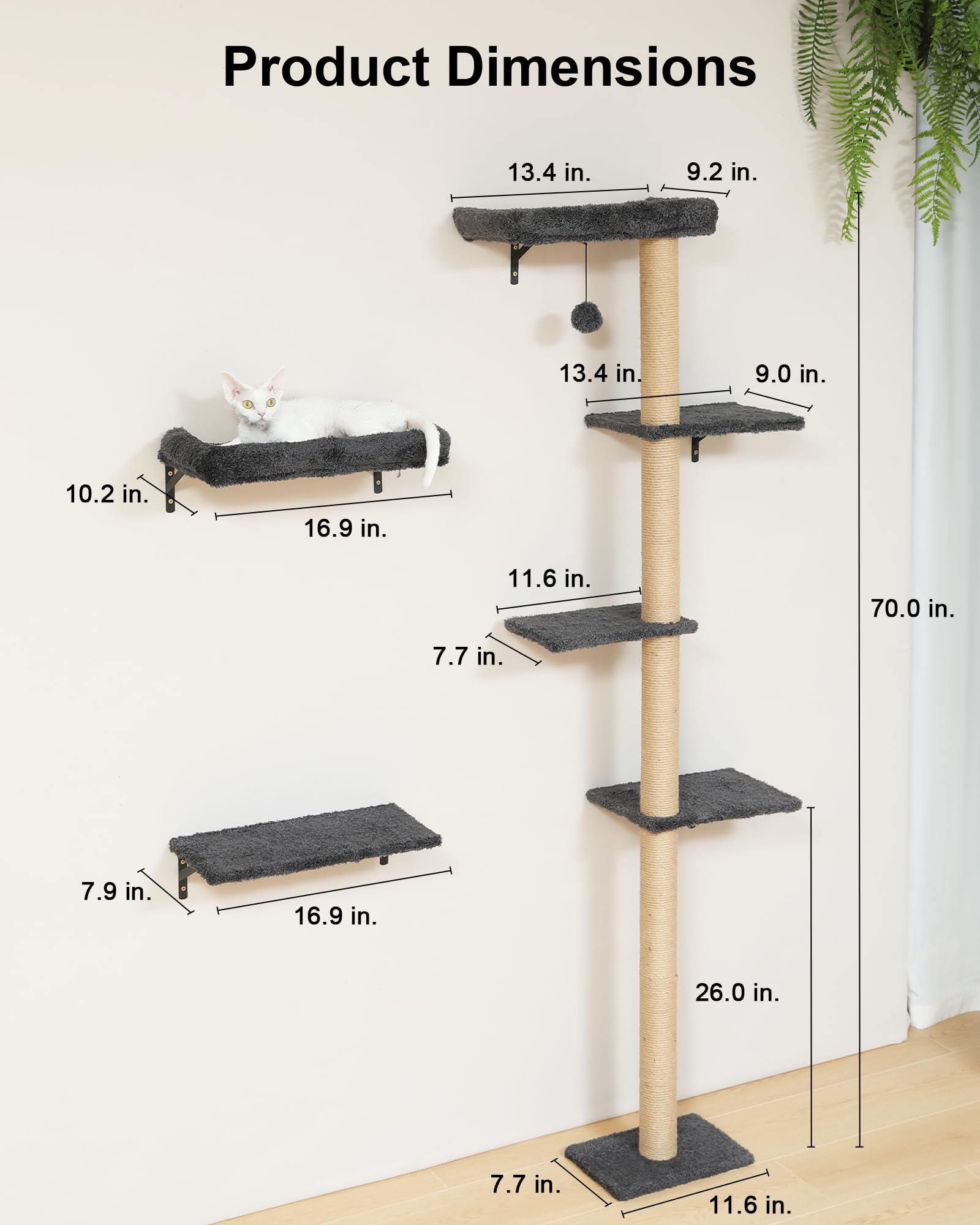 FUKUMARU cat wall shelves space-saving vertical design boosts room