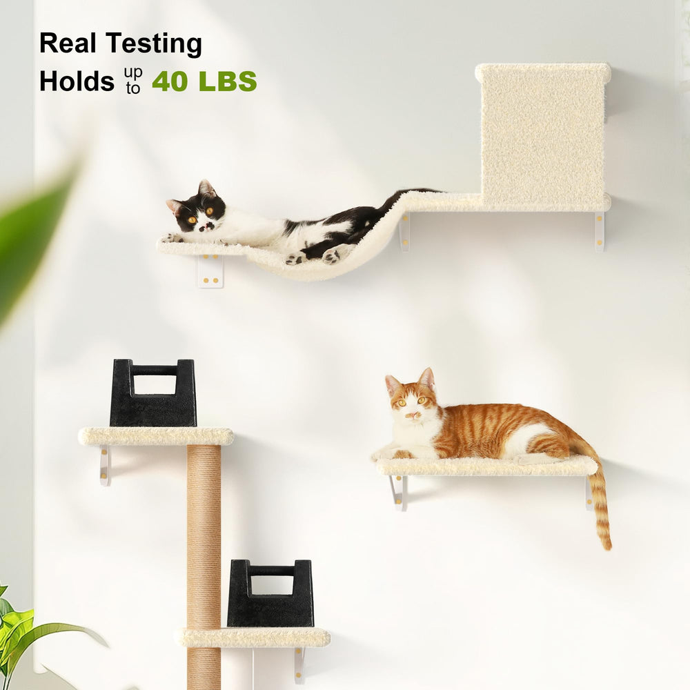 FUKUMARU Cat Wall Shelves space saving layout maximizes vertical room for cats
