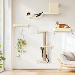FUKUMARU Cat Wall Shelves show stability and durability for safe vertical play