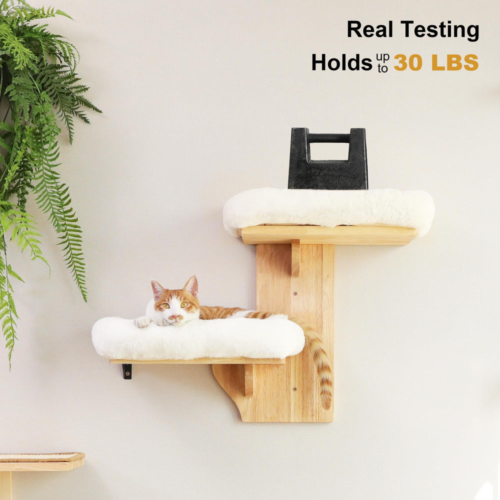 FUKUMARU cat wall shelves tree shape decor shows natural wood aesthetic