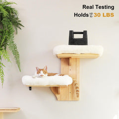 FUKUMARU cat wall shelves tree shape decor shows natural wood aesthetic