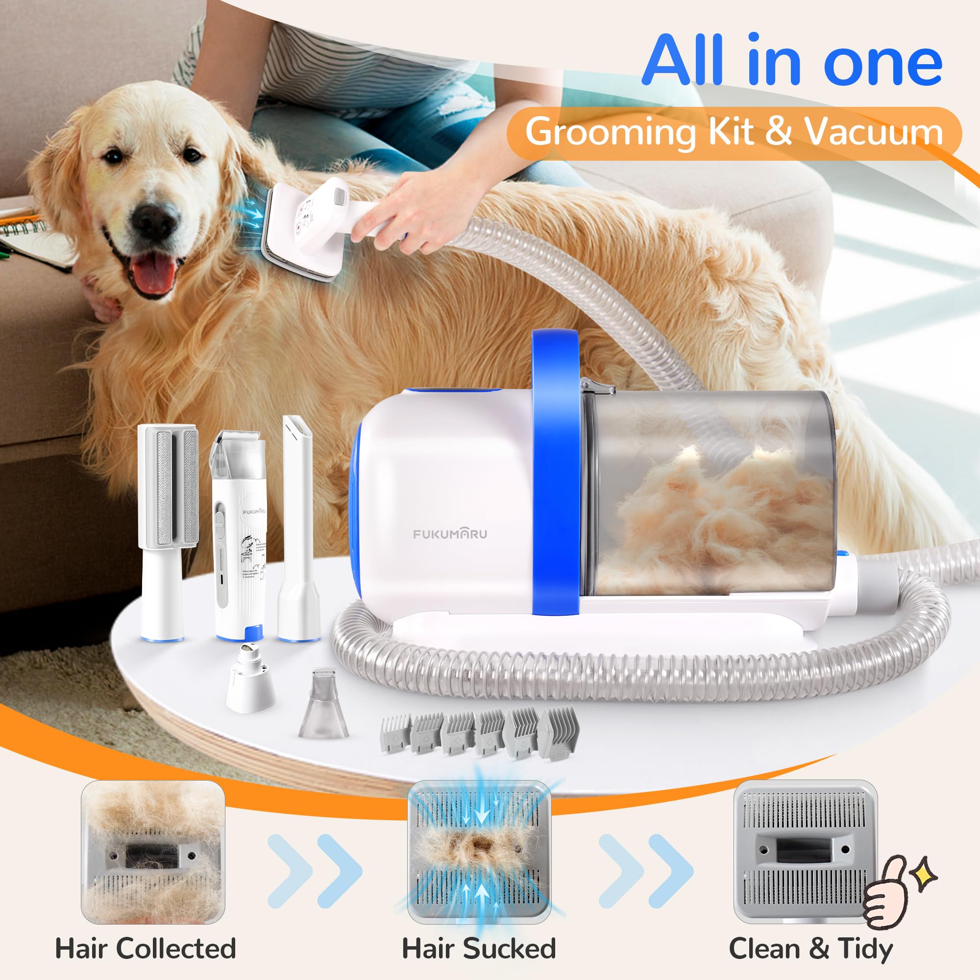 FUKUMARU grooming-kit-six-tools provides versatile home pet care options