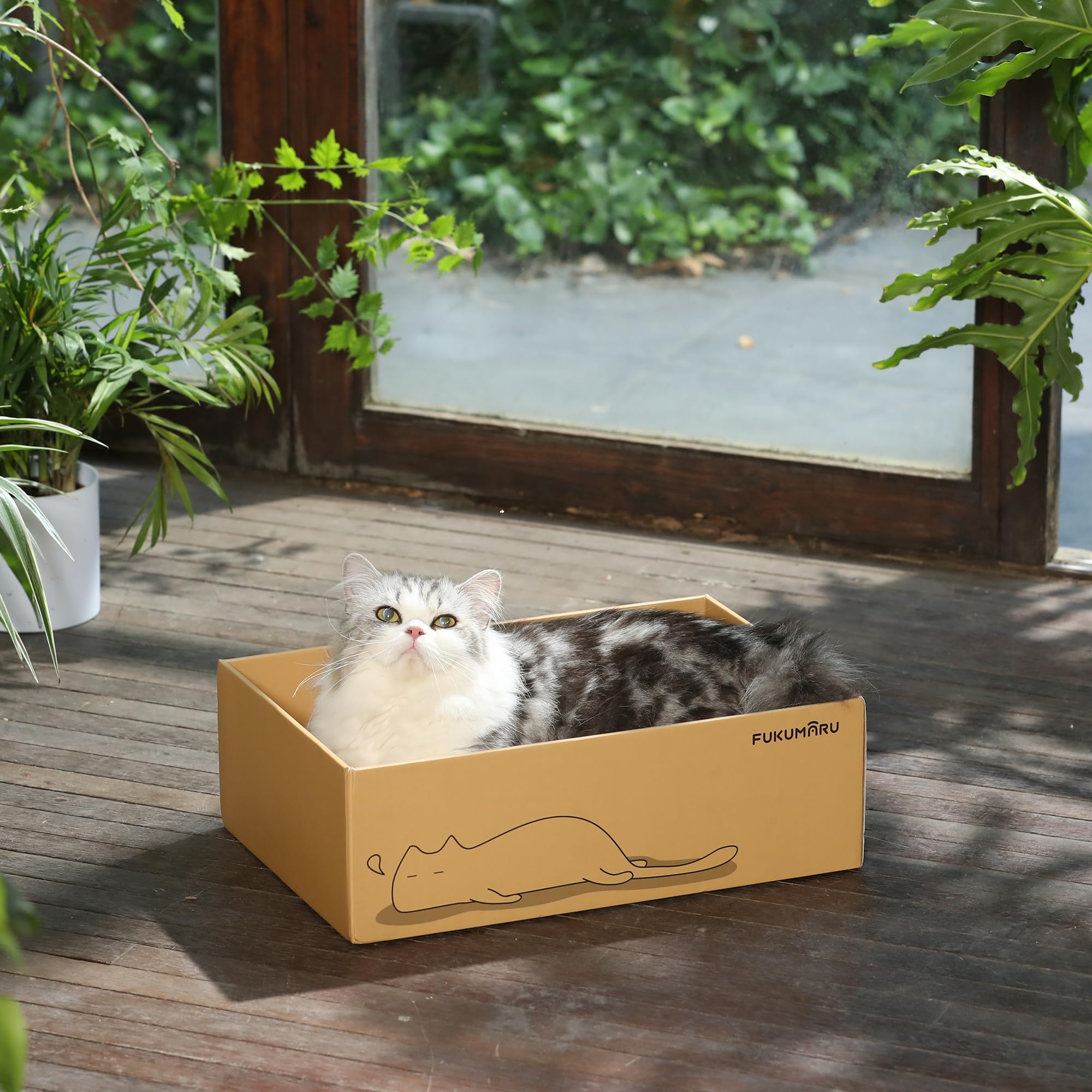 FUKUMARU non-toxic corrugated paper material for safe scratching