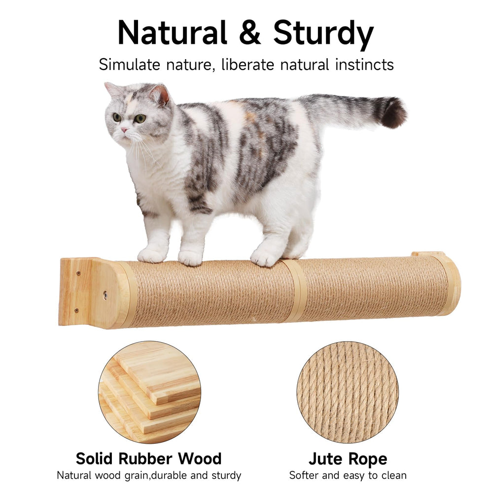 FUKUMARU thick-column post close-up shows durable support for multiple cats.