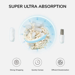 FUKUMARU Tofu Cat Litter absorbent pellets close-up showing rapid absorption